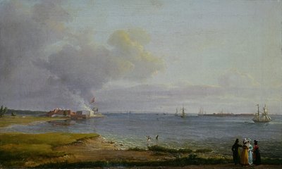 View over Øresund near the Lime Works by Johan Christian Dahl